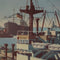 'At the docks' Educational Print