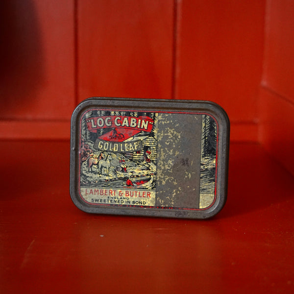 Log Cabin Tobacco Tin