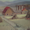 'An American Cattle Ranch' Educational Print