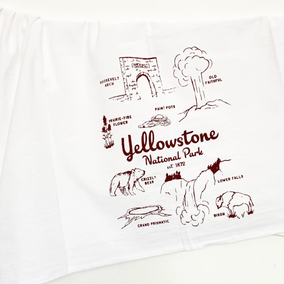 Yellowstone National Park Kitchen Towel