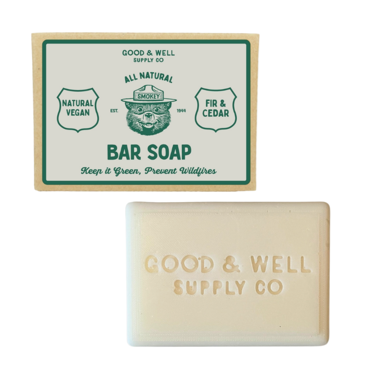 Smokey Bear Bar Soap - Fir & Cedar