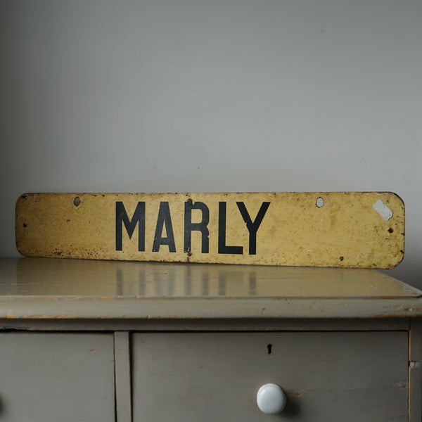 Vintage French railway sign- Marly/Denain
