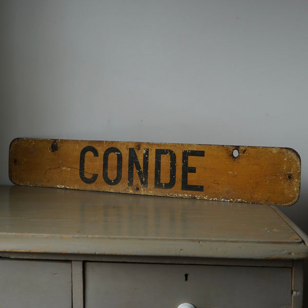 Vintage French railway sign- Conde/Thiers