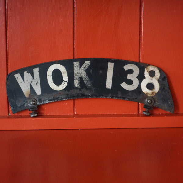 Motorcycle Number Plate - WOK 138