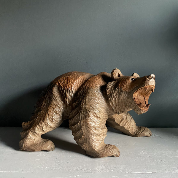 Huge Hand Carved Kibori kuma Bear.