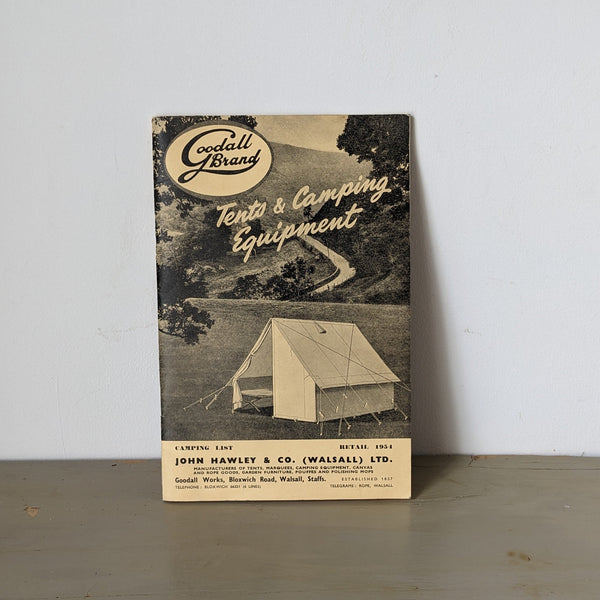 Vintage Goodall Brand Tent Catalogue