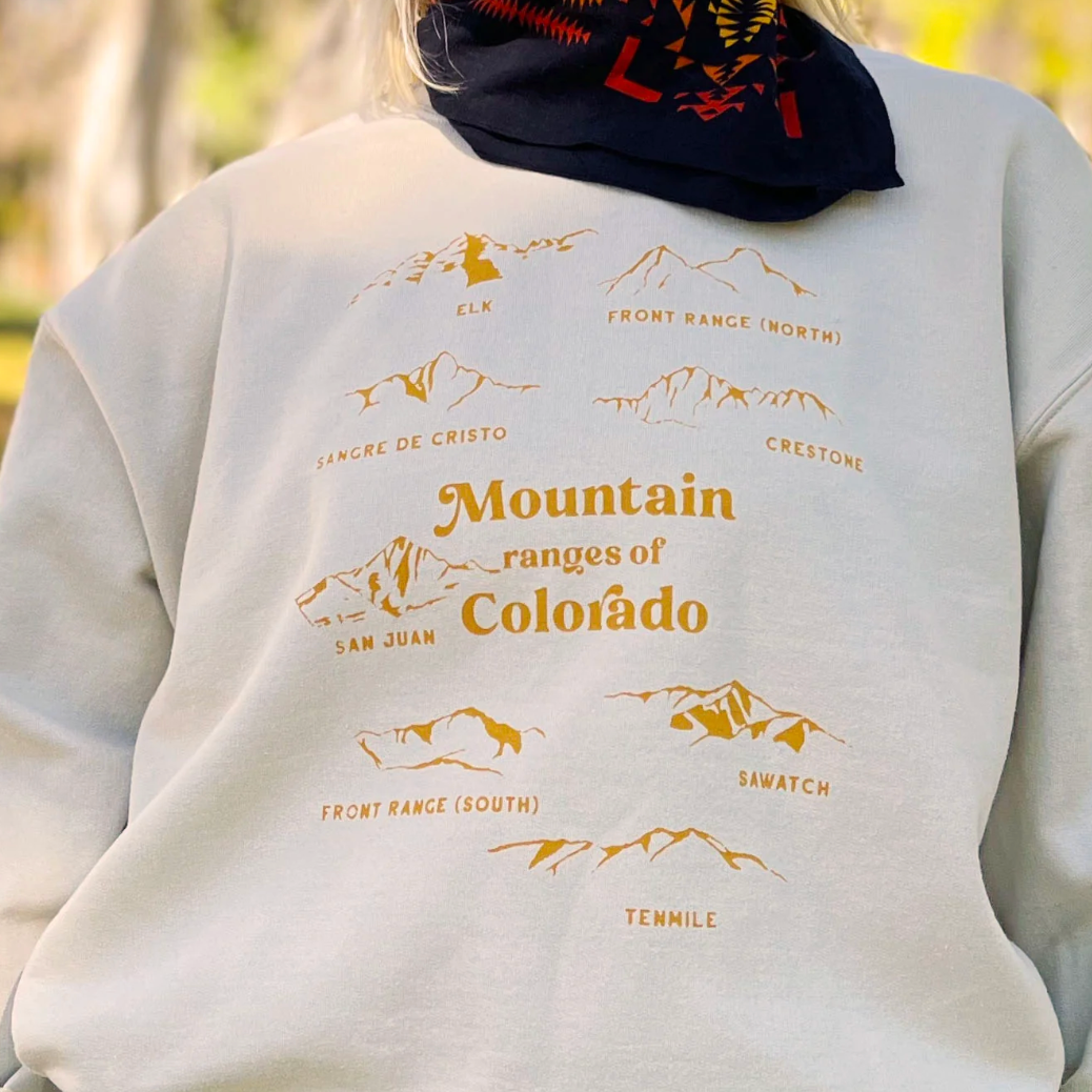 Mountain Ranges of Colorado Sweatshirt