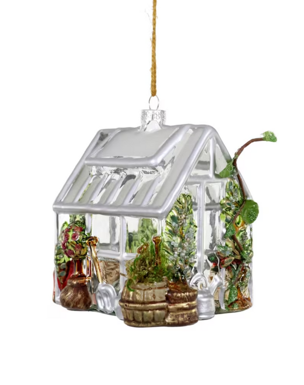 Greenhouse Glass Christmas Ornament