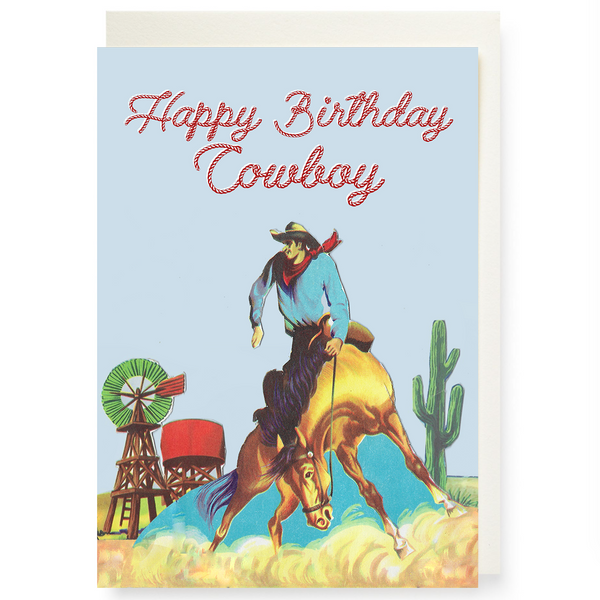 'Cowboy' Greetings Card