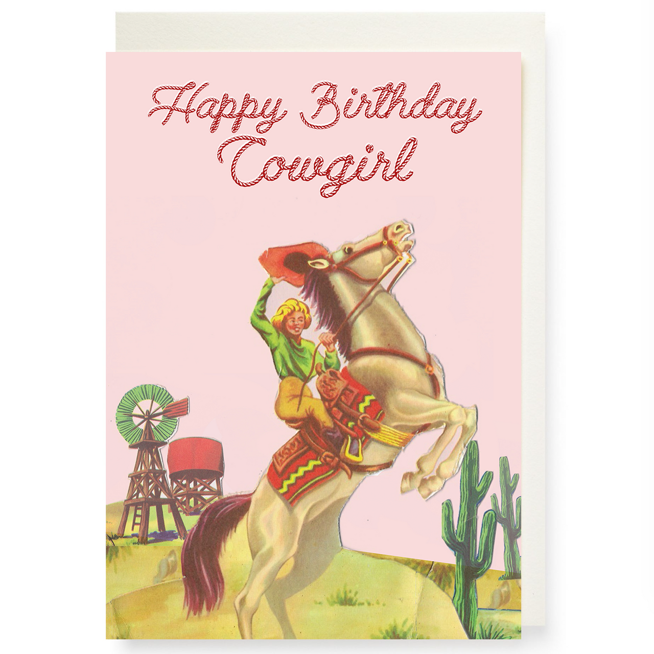 'Cowgirl' Greetings Card