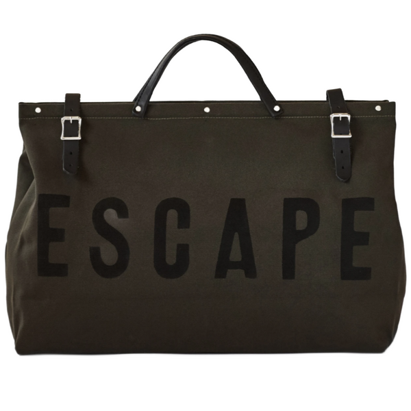 'Escape' Canvas Utility Bag - Olive