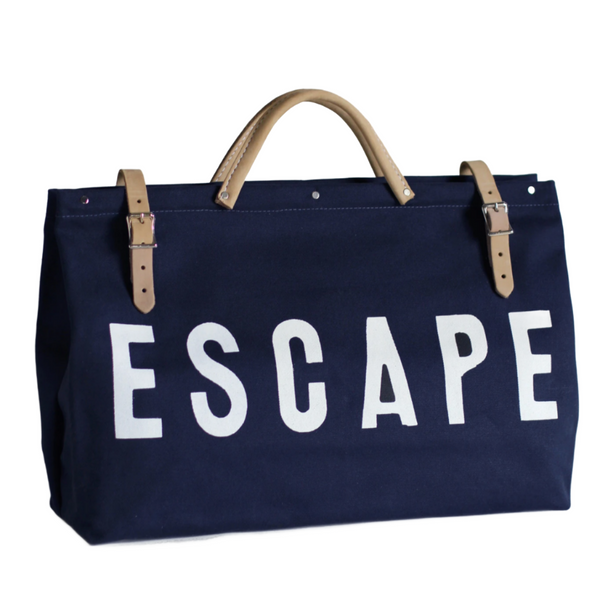 'Escape' Canvas Utility Bag - Navy