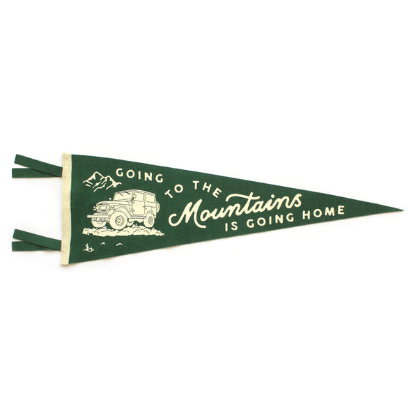 'Going To The Mountains' Felt Pennant